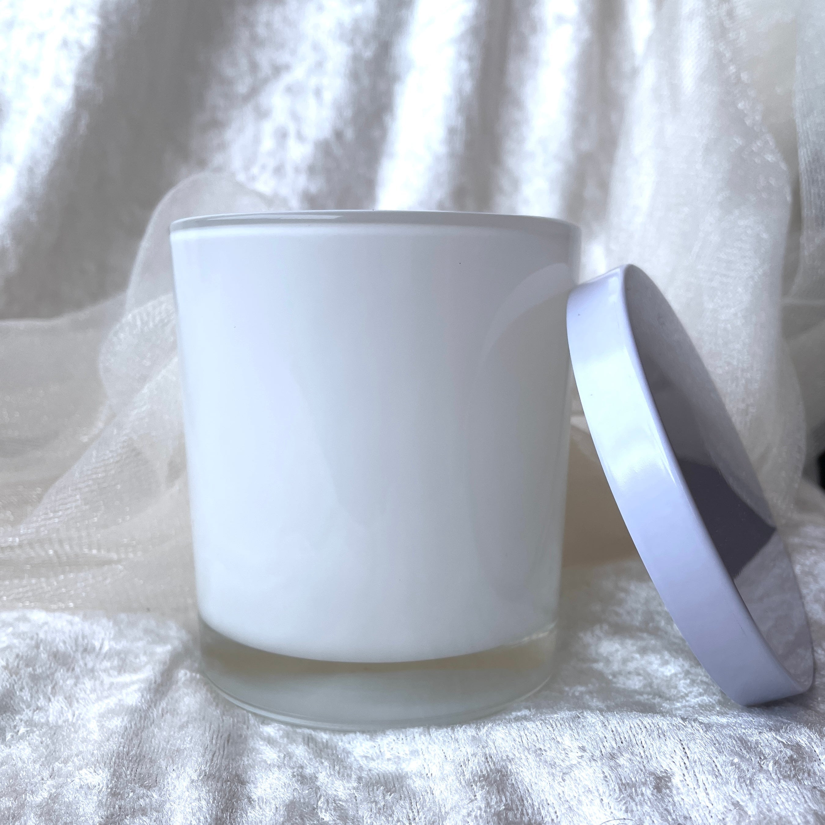 White Candle Jar