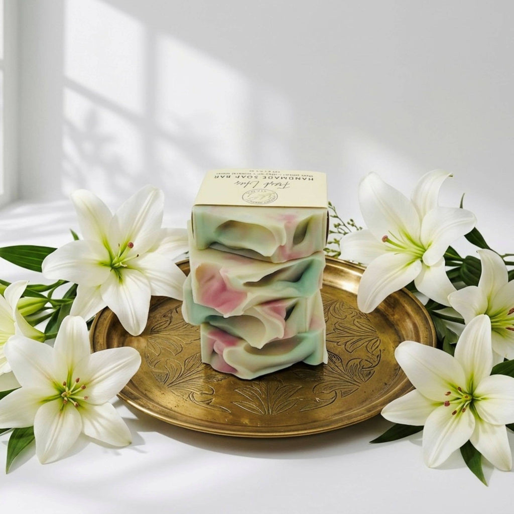 Fresh Lilies Handmade Soap Bar VEGAN Cold Process Soap